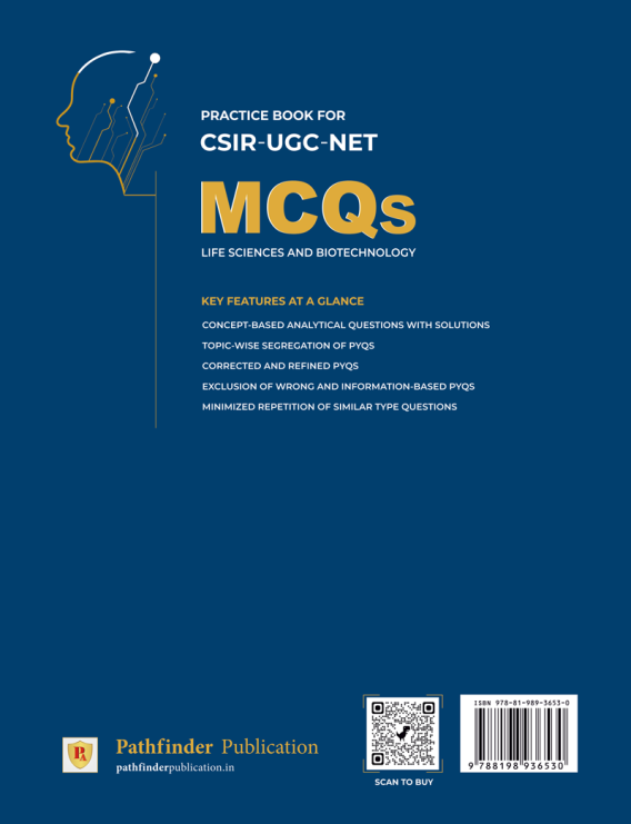 CSIR NET Life Sciences – MCQs Book  -Practice MCQs and PYQs - Topic Wise Segregated with Solution